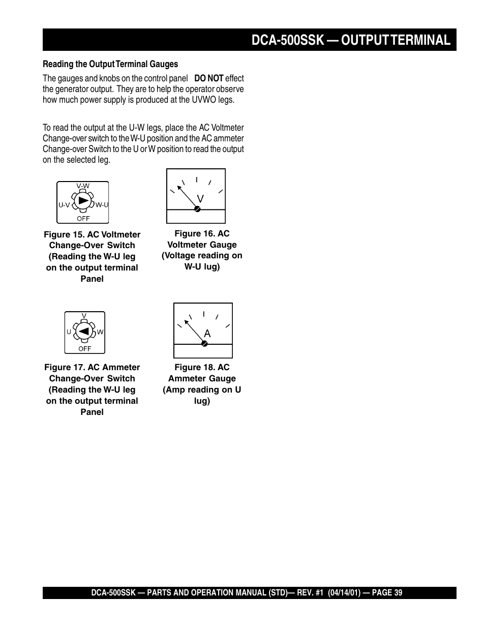 Dca-500ssk — output terminal | Multiquip DCA500SSK User Manual | Page 39 / 114