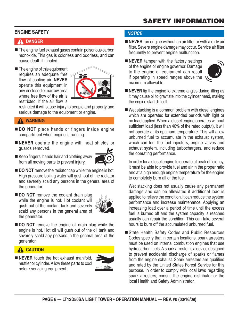 Safety information | Multiquip T12D50SA User Manual | Page 6 / 62