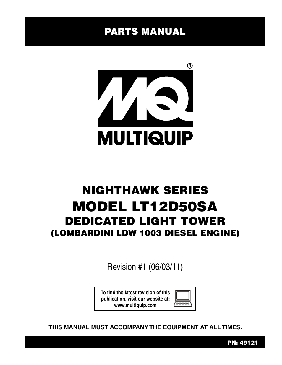 Multiquip T12D50SA User Manual | 46 pages