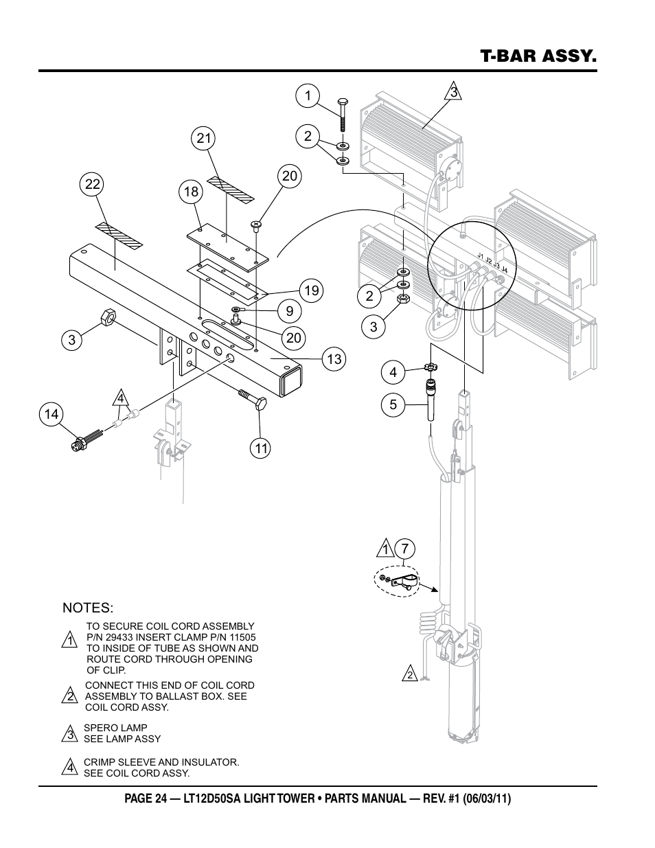 T-bar assy | Multiquip T12D50SA User Manual | Page 24 / 46