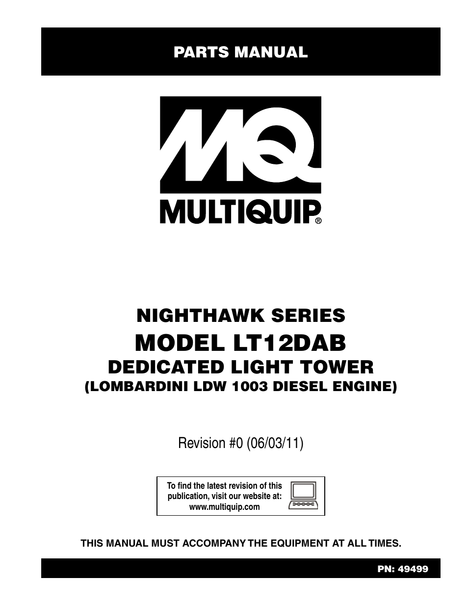 Multiquip LT12DAB User Manual | 40 pages