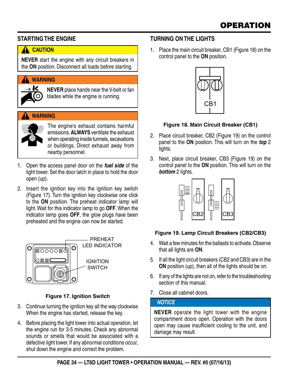 Operation | Multiquip LT6D User Manual | Page 34 / 70
