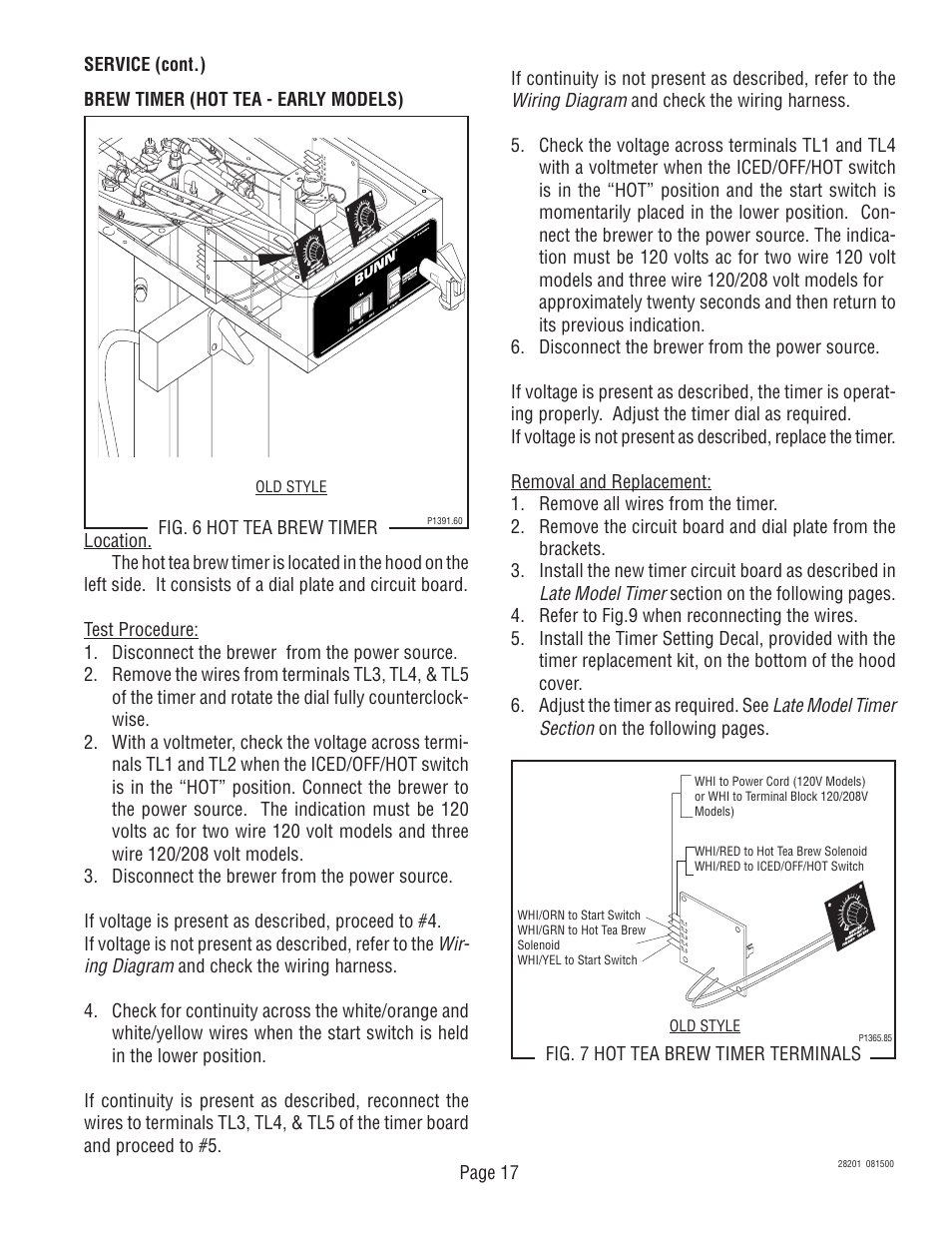 Bunn TNTF-3 User Manual | Page 17 / 30
