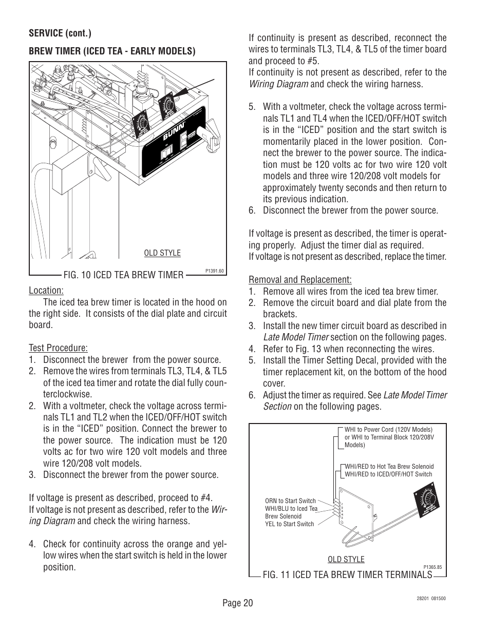 Bunn TNTF-3 User Manual | Page 20 / 30