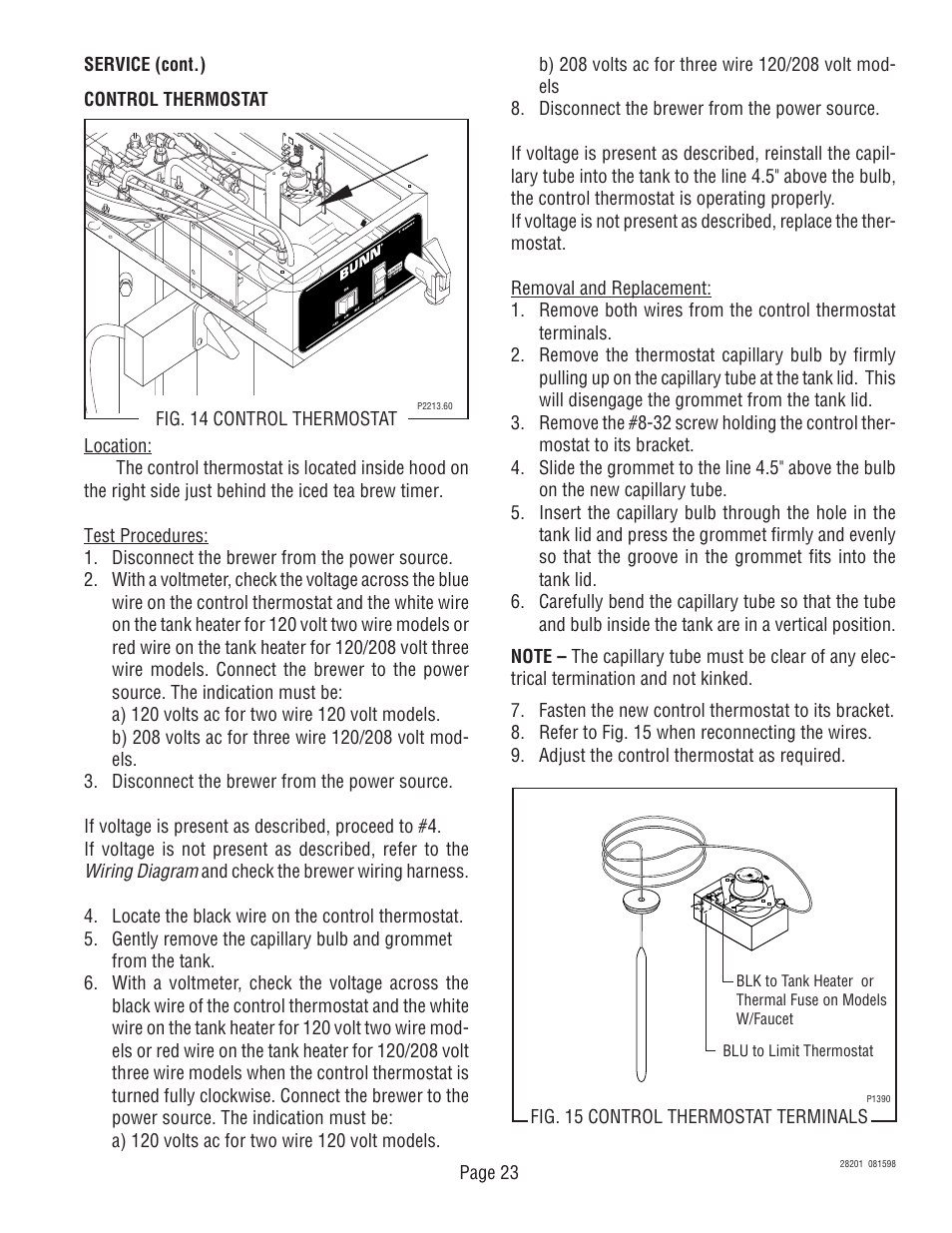 Wiring diagram | Bunn TNTF-3 User Manual | Page 23 / 30