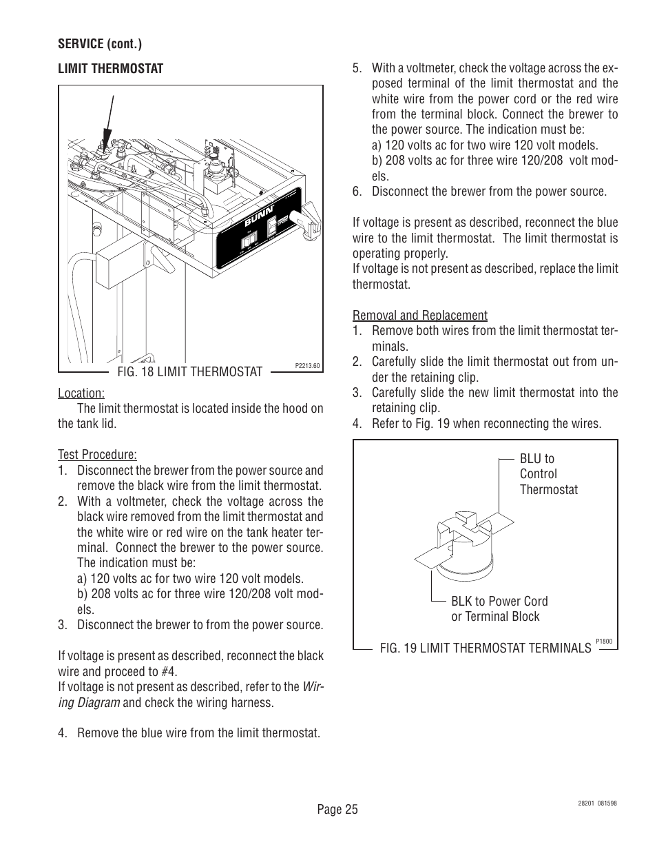 Bunn TNTF-3 User Manual | Page 25 / 30