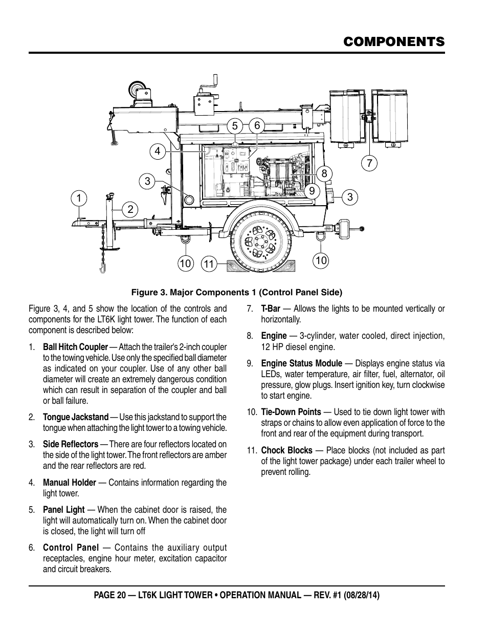 Components | Multiquip LT6K User Manual | Page 20 / 70