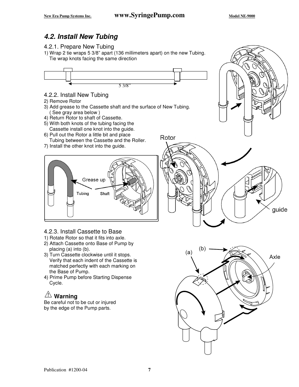 Install new tubing | New Era NE-9000 Series Programmable Peristaltic User Manual | Page 15 / 65