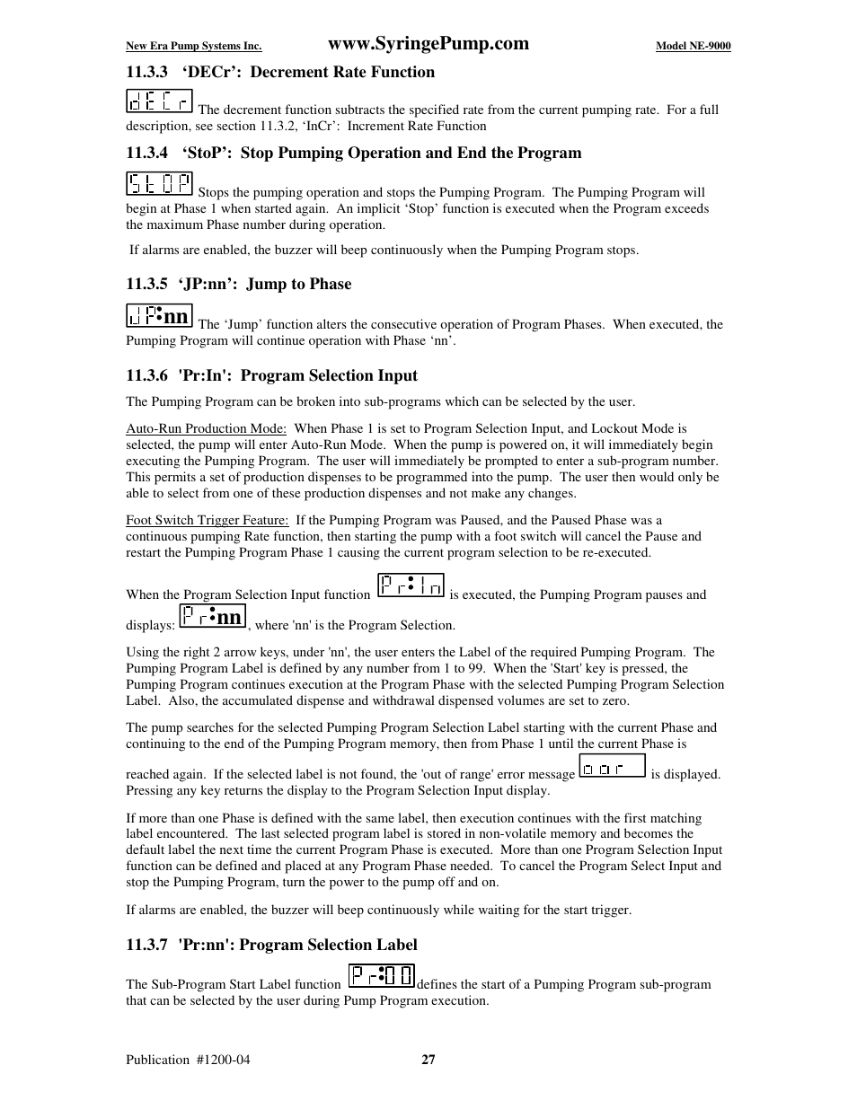 New Era NE-9000 Series Programmable Peristaltic User Manual | Page 35 / 65