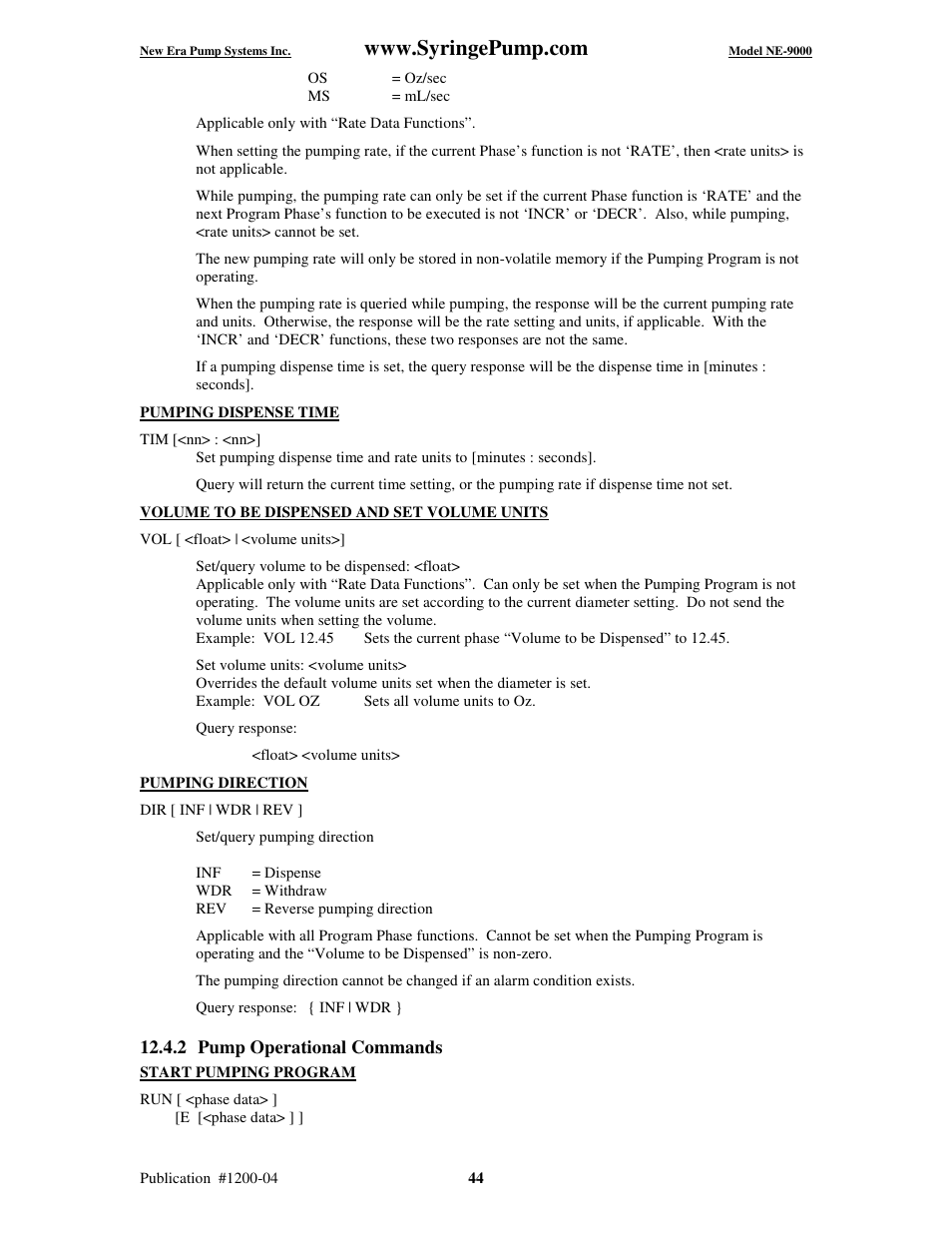 New Era NE-9000 Series Programmable Peristaltic User Manual | Page 52 / 65