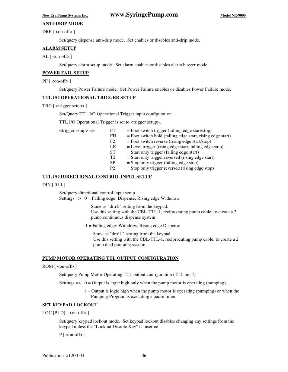 New Era NE-9000 Series Programmable Peristaltic User Manual | Page 54 / 65