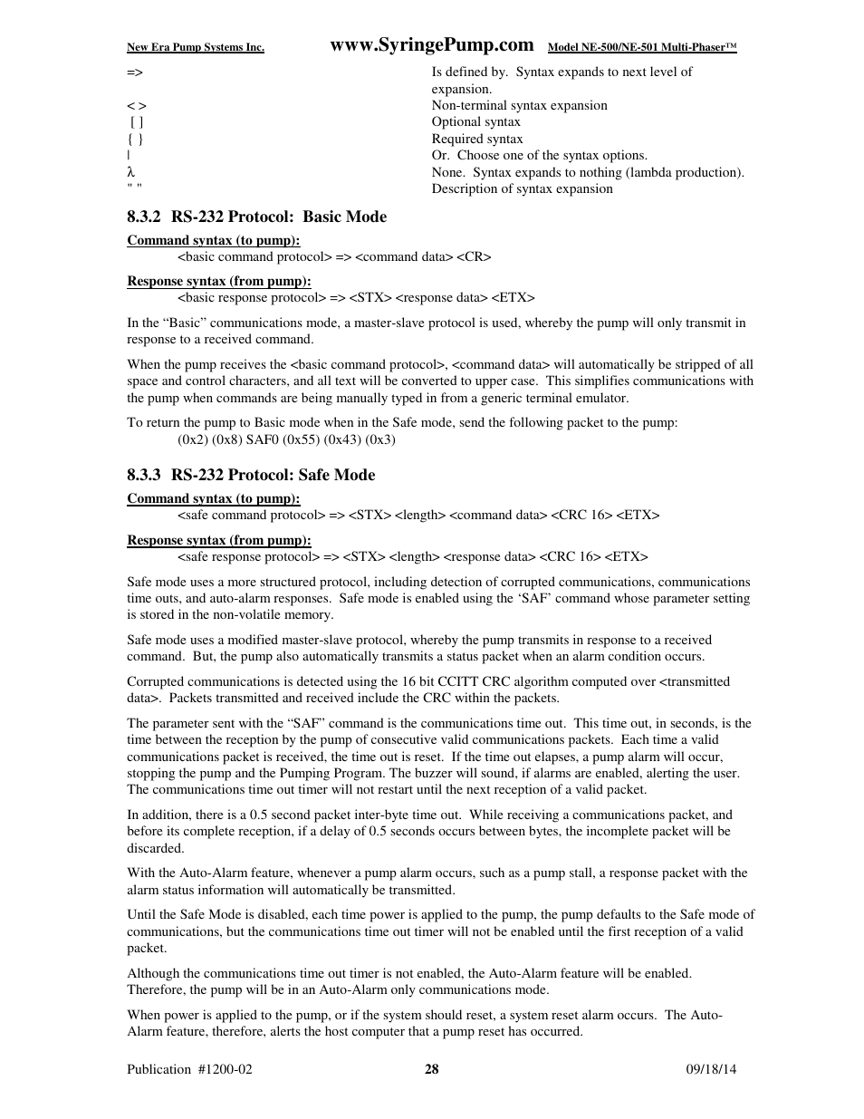New Era NE-500 Multi-Phaser Programmable OEM Syringe User Manual | Page 33 / 50