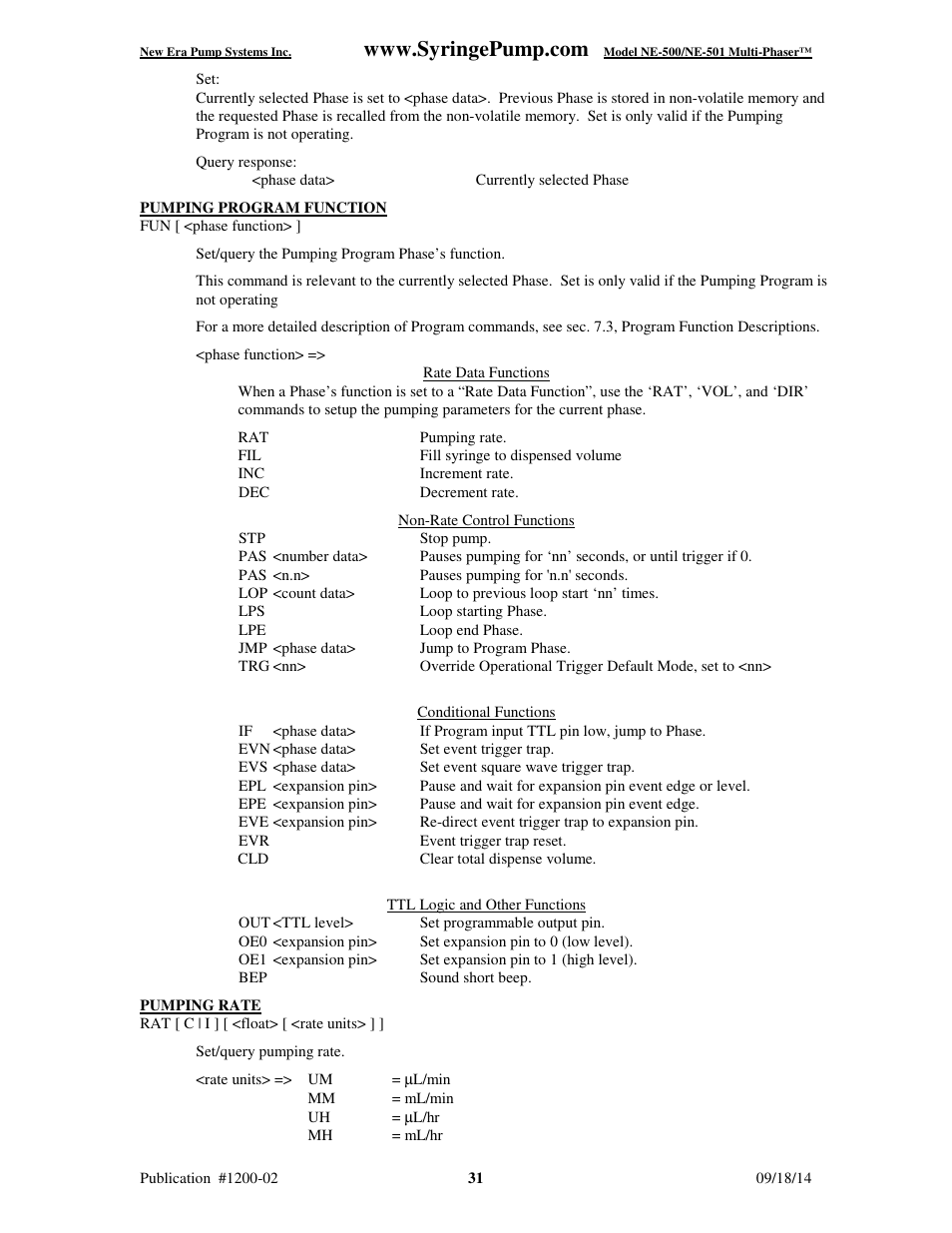 New Era NE-500 Multi-Phaser Programmable OEM Syringe User Manual | Page 36 / 50