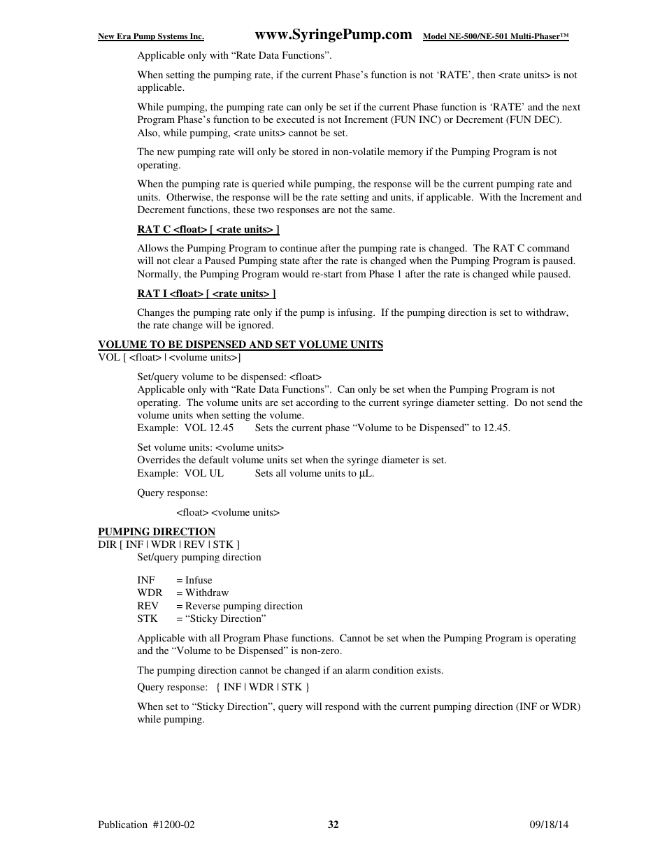 New Era NE-500 Multi-Phaser Programmable OEM Syringe User Manual | Page 37 / 50