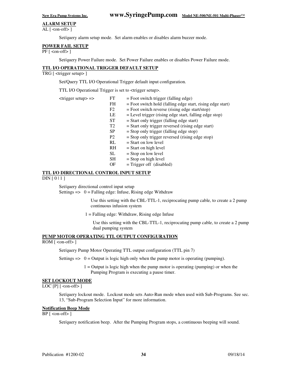 New Era NE-500 Multi-Phaser Programmable OEM Syringe User Manual | Page 39 / 50
