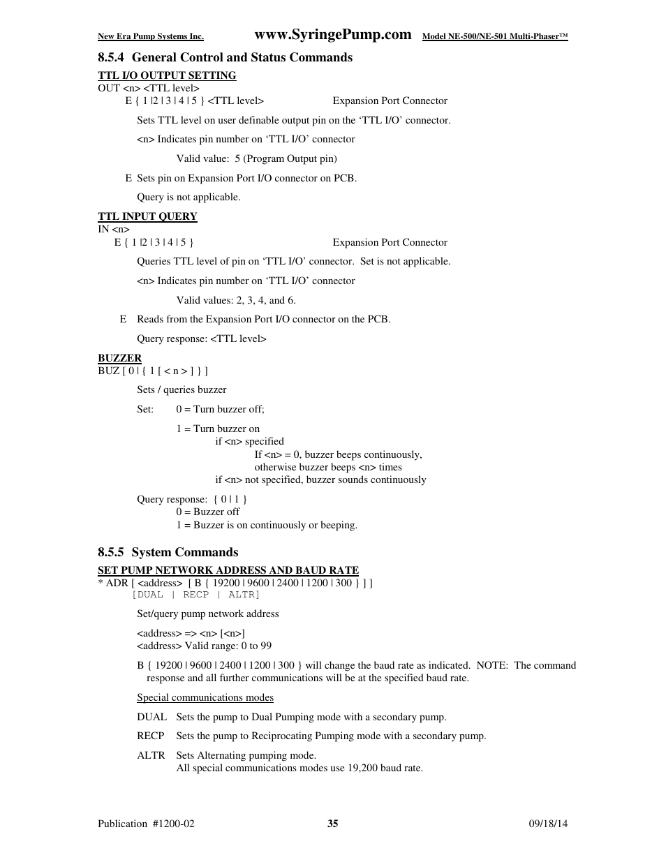 New Era NE-500 Multi-Phaser Programmable OEM Syringe User Manual | Page 40 / 50