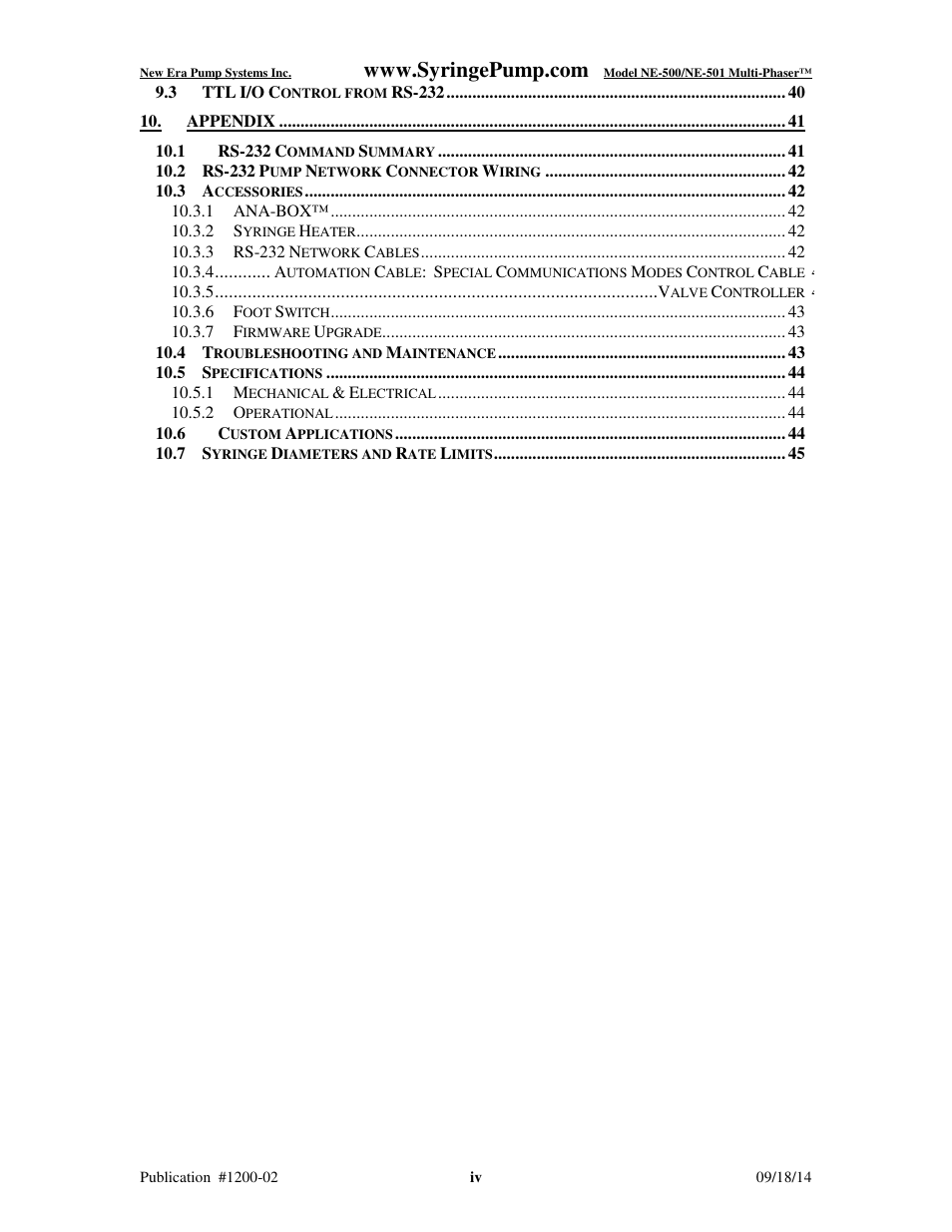 New Era NE-500 Multi-Phaser Programmable OEM Syringe User Manual | Page 5 / 50
