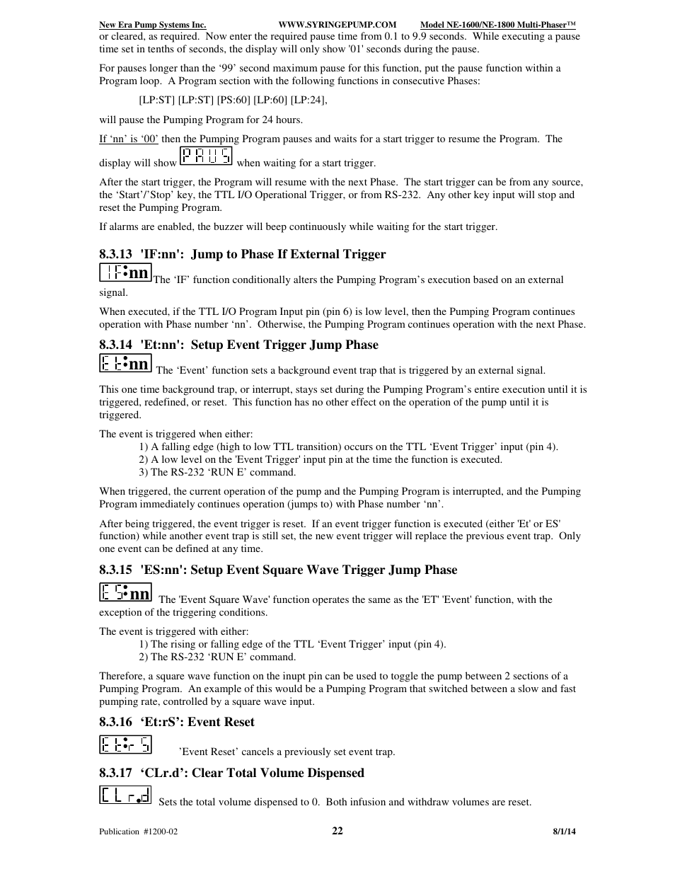 New Era NE-1600 Multi-Phaser Programmable Syringe User Manual | Page 27 / 54