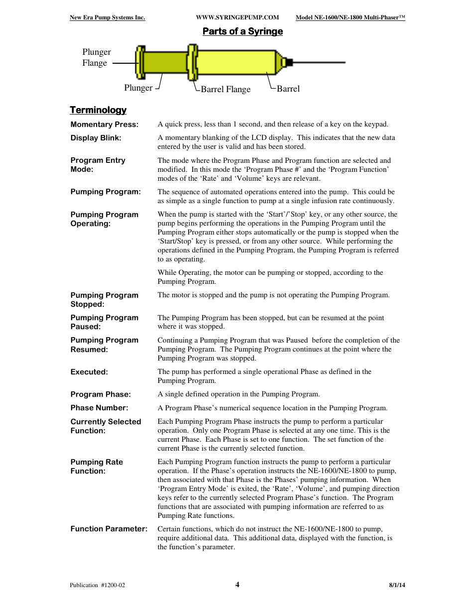 New Era NE-1600 Multi-Phaser Programmable Syringe User Manual | Page 9 / 54