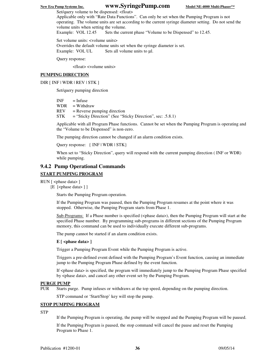 New Era NE-4000 Multi-Phaser Programmable Double Syringe User Manual | Page 41 / 53
