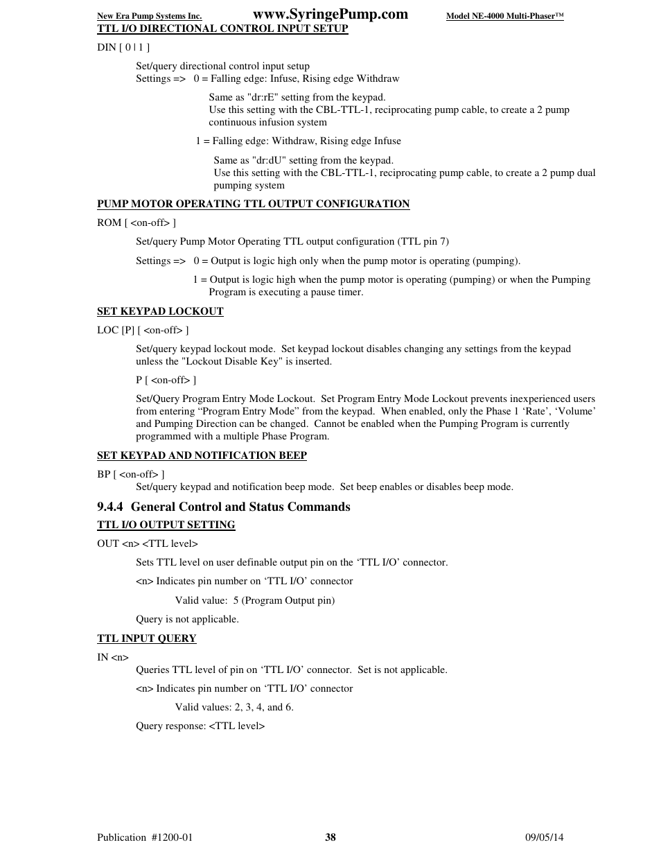 New Era NE-4000 Multi-Phaser Programmable Double Syringe User Manual | Page 43 / 53