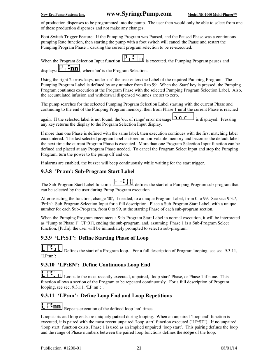 New Era NE-1000 Multi-Phaser Programmable Syringe User Manual | Page 26 / 54