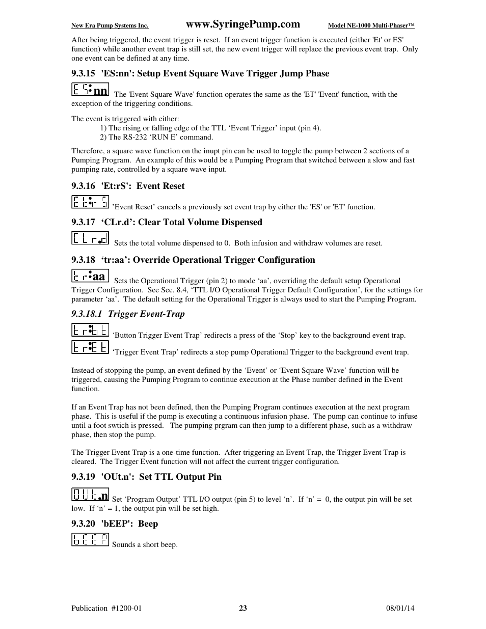 New Era NE-1000 Multi-Phaser Programmable Syringe User Manual | Page 28 / 54