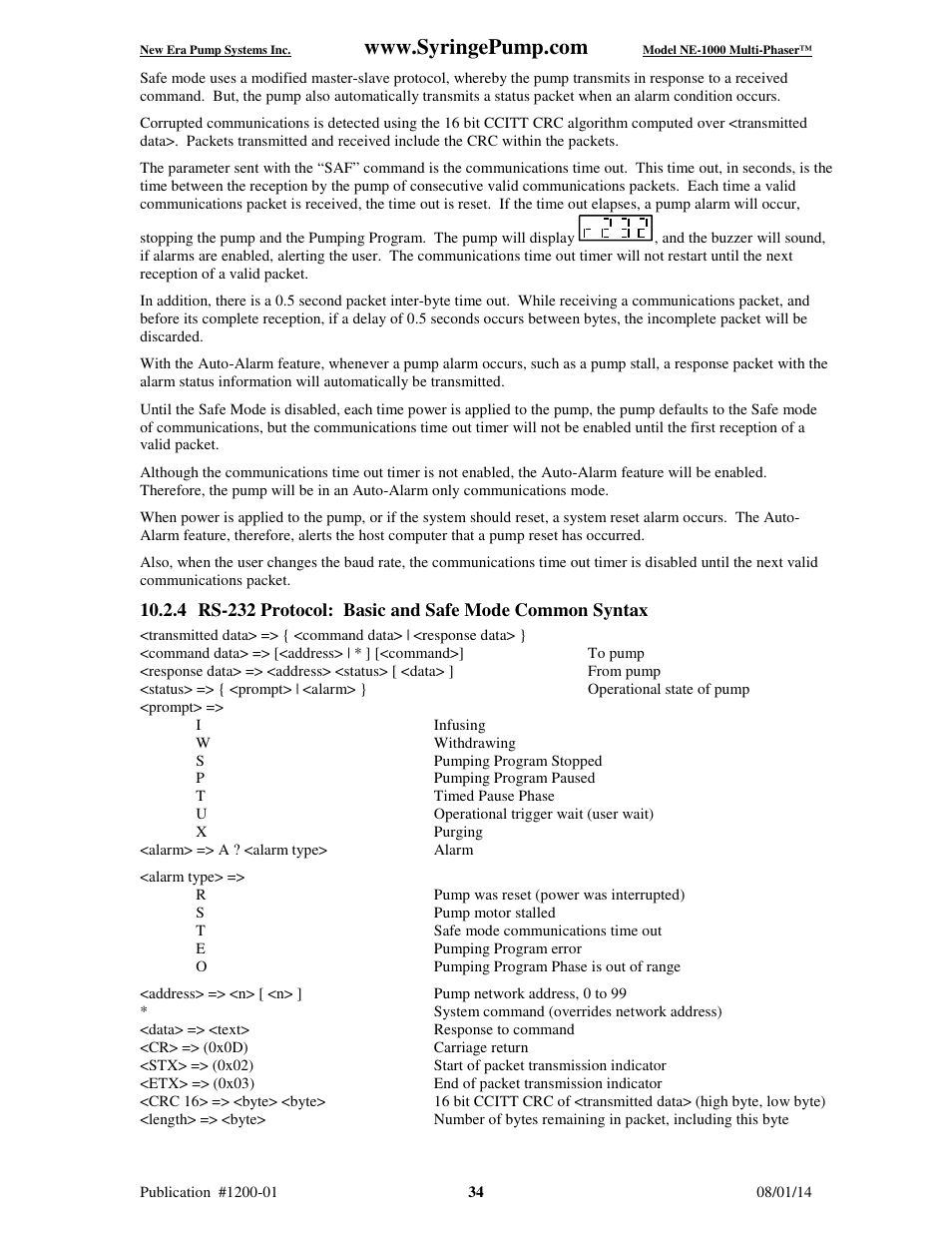New Era NE-1000 Multi-Phaser Programmable Syringe User Manual | Page 39 / 54