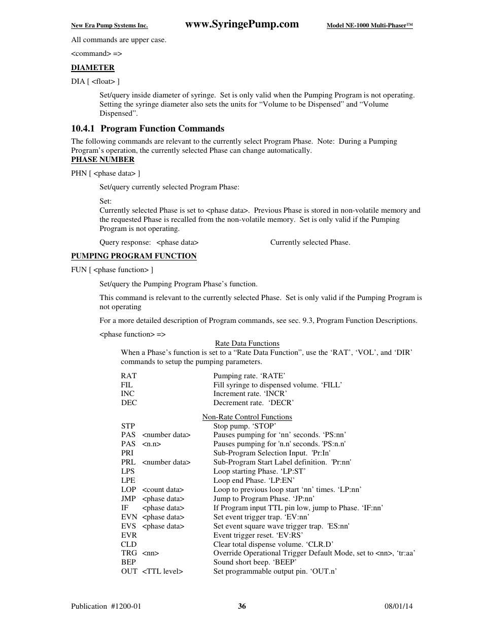 New Era NE-1000 Multi-Phaser Programmable Syringe User Manual | Page 41 / 54