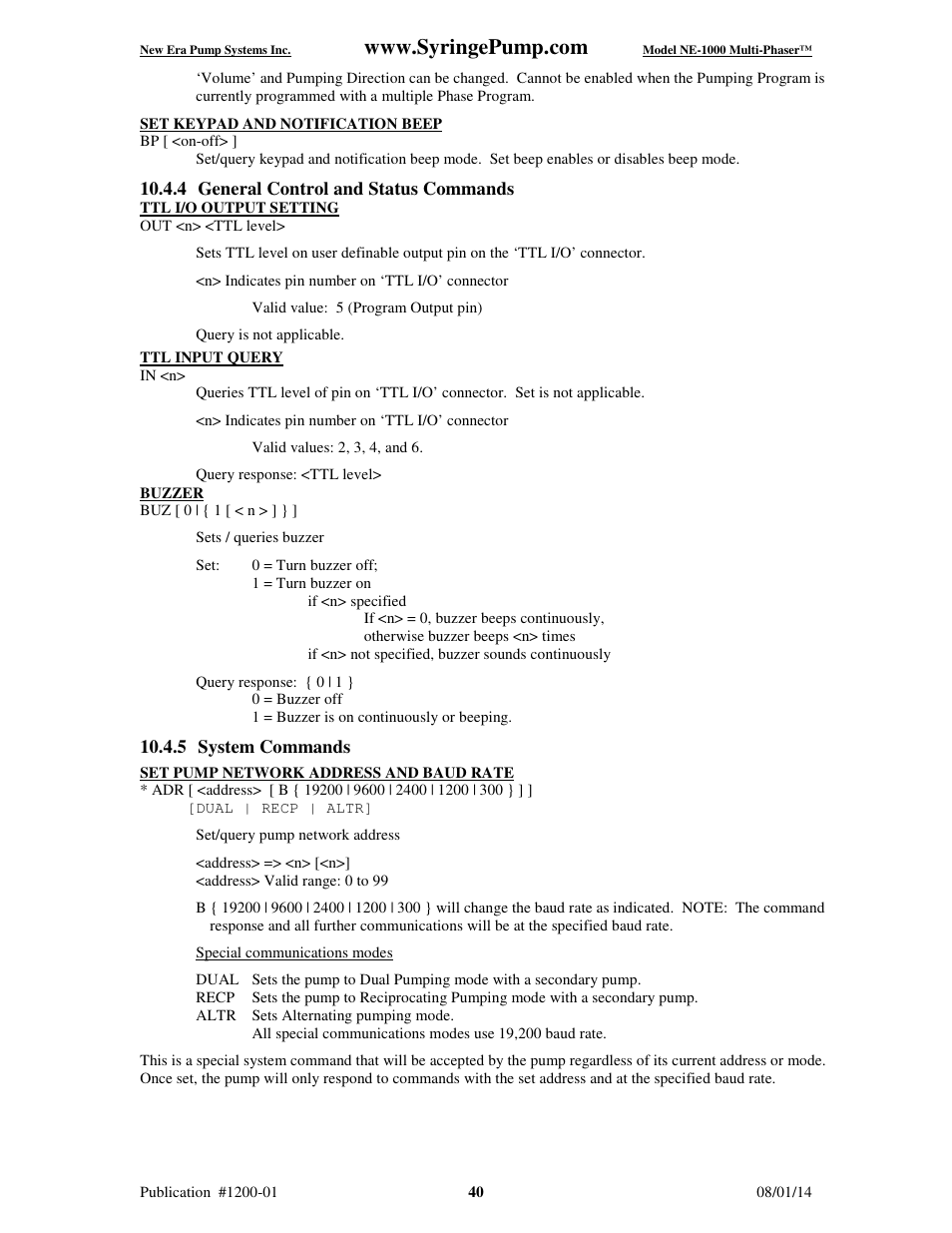 New Era NE-1000 Multi-Phaser Programmable Syringe User Manual | Page 45 / 54