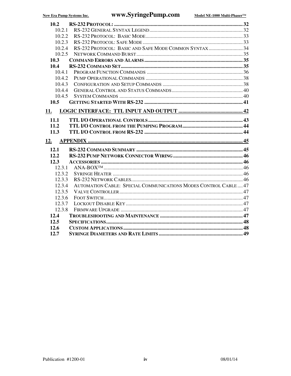 New Era NE-1000 Multi-Phaser Programmable Syringe User Manual | Page 5 / 54