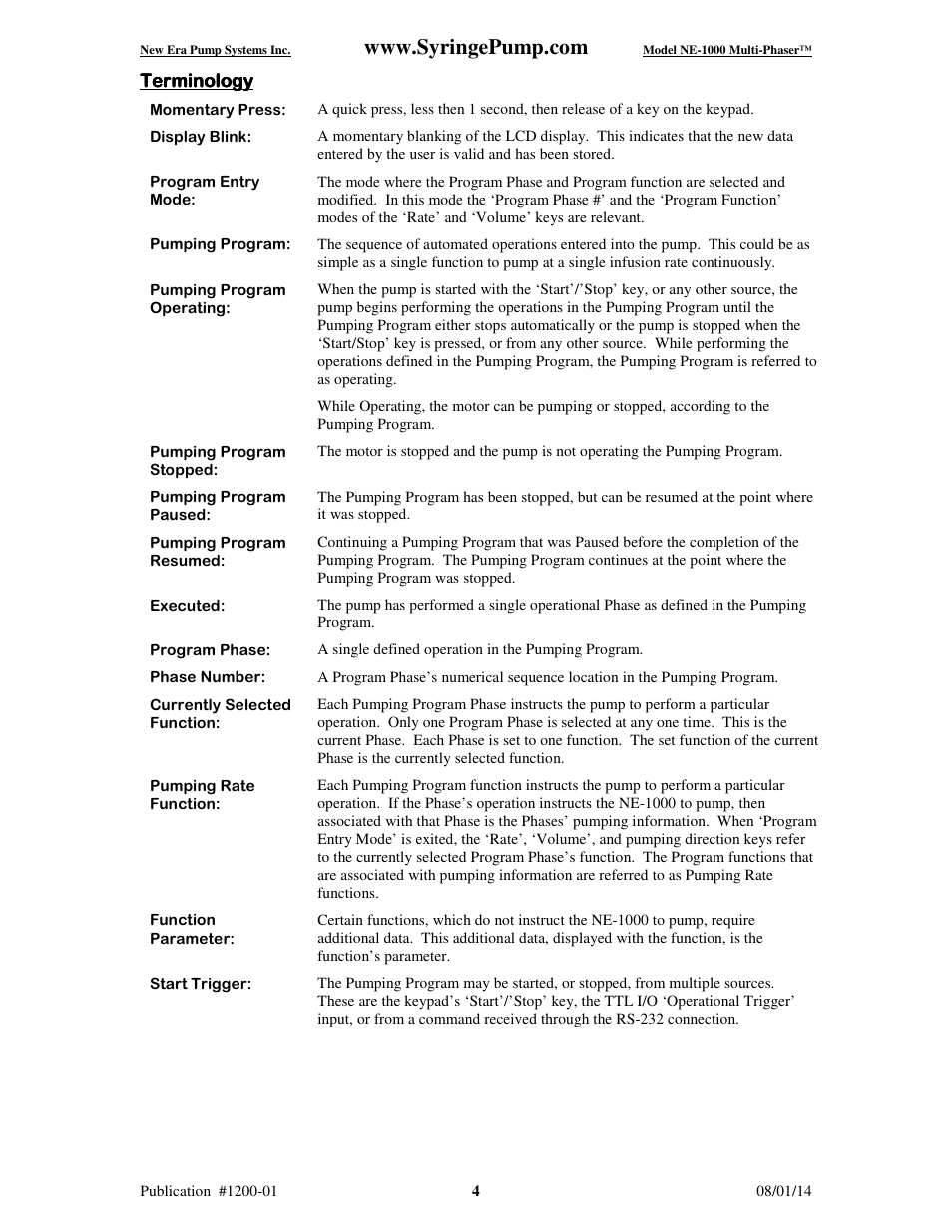 New Era NE-1000 Multi-Phaser Programmable Syringe User Manual | Page 9 / 54