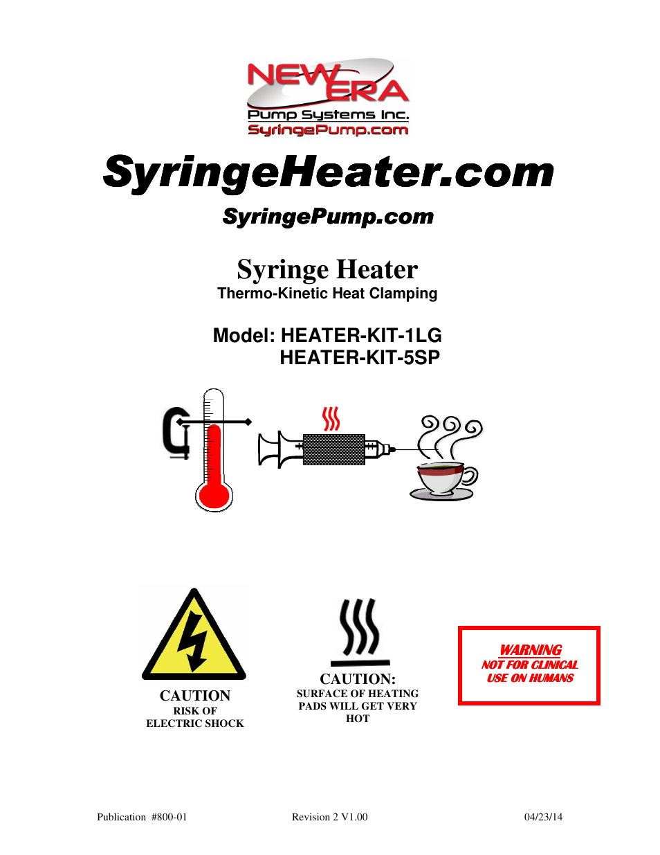 New Era HEATER-KIT-1LG Syringe Heater User Manual | 13 pages