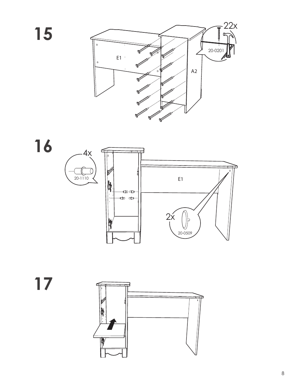 Nexera Dixie Collection - Desk/Vanity (310803) User Manual | Page 8 / 12