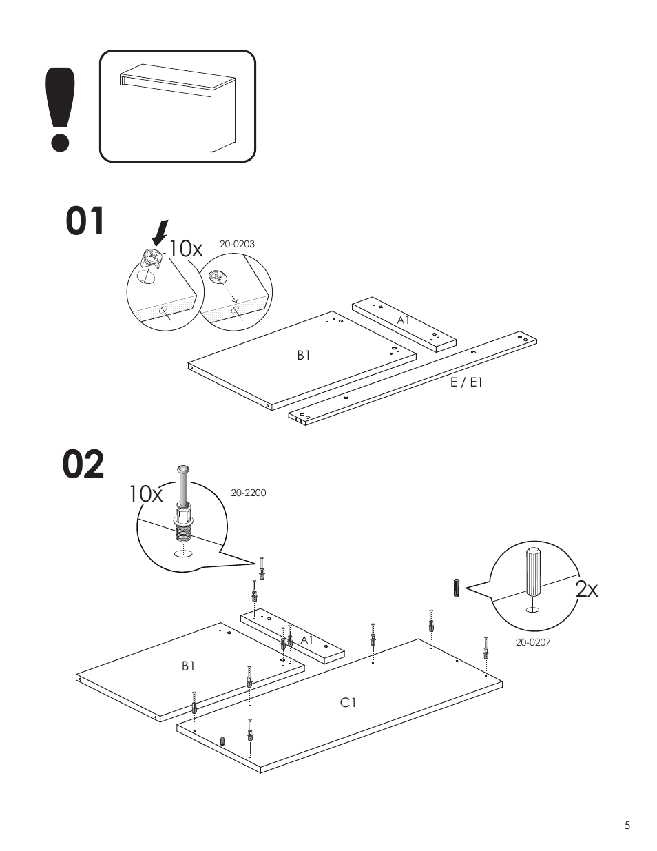Nexera Sereni-T Collection - Desk Panel (211306) User Manual | Page 5 / 8