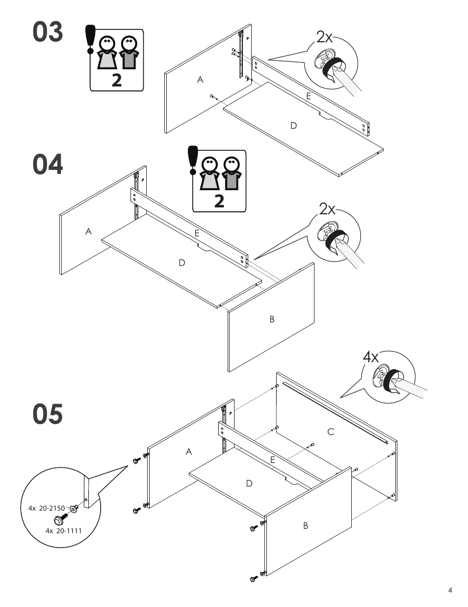 Nexera Avenue Collection - Desk (221806) User Manual | Page 4 / 8