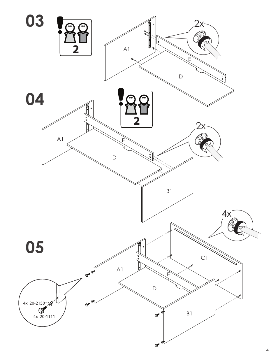 Nexera Allure Collection - Desk (221833) User Manual | Page 4 / 8
