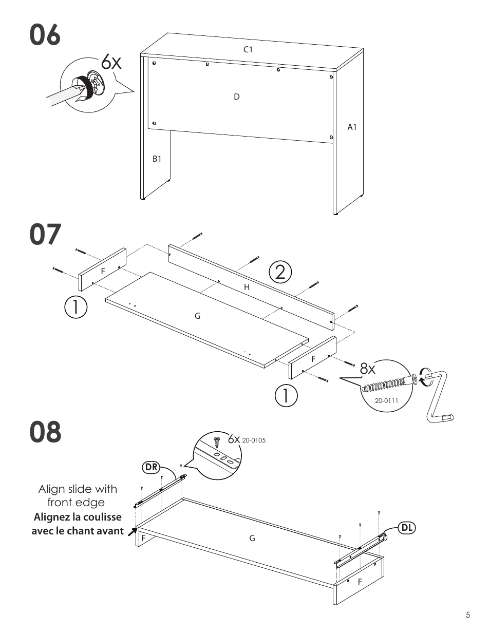 Nexera Allure Collection - Desk (221833) User Manual | Page 5 / 8