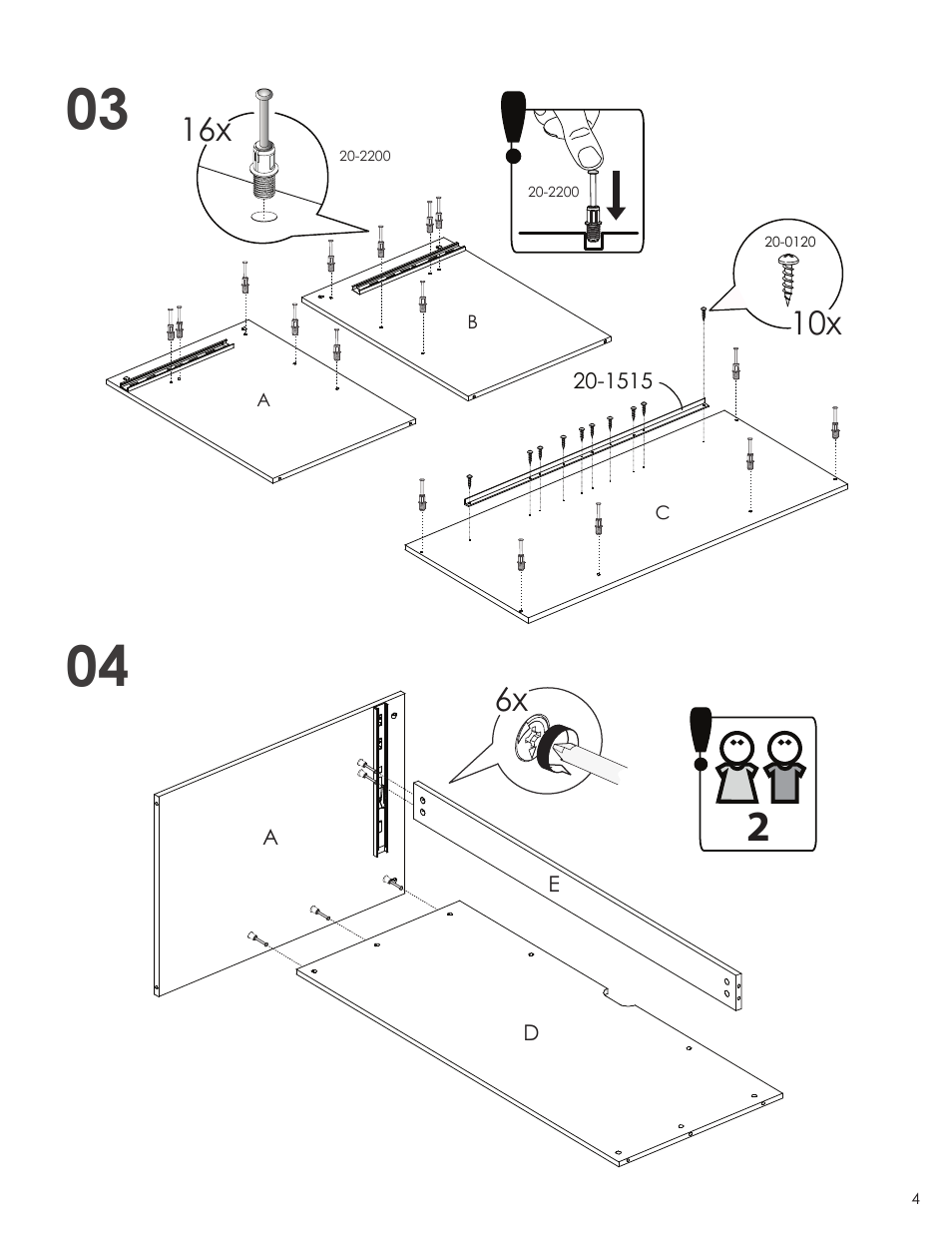 Nexera Next Collection - Desk (601806) User Manual | Page 4 / 9