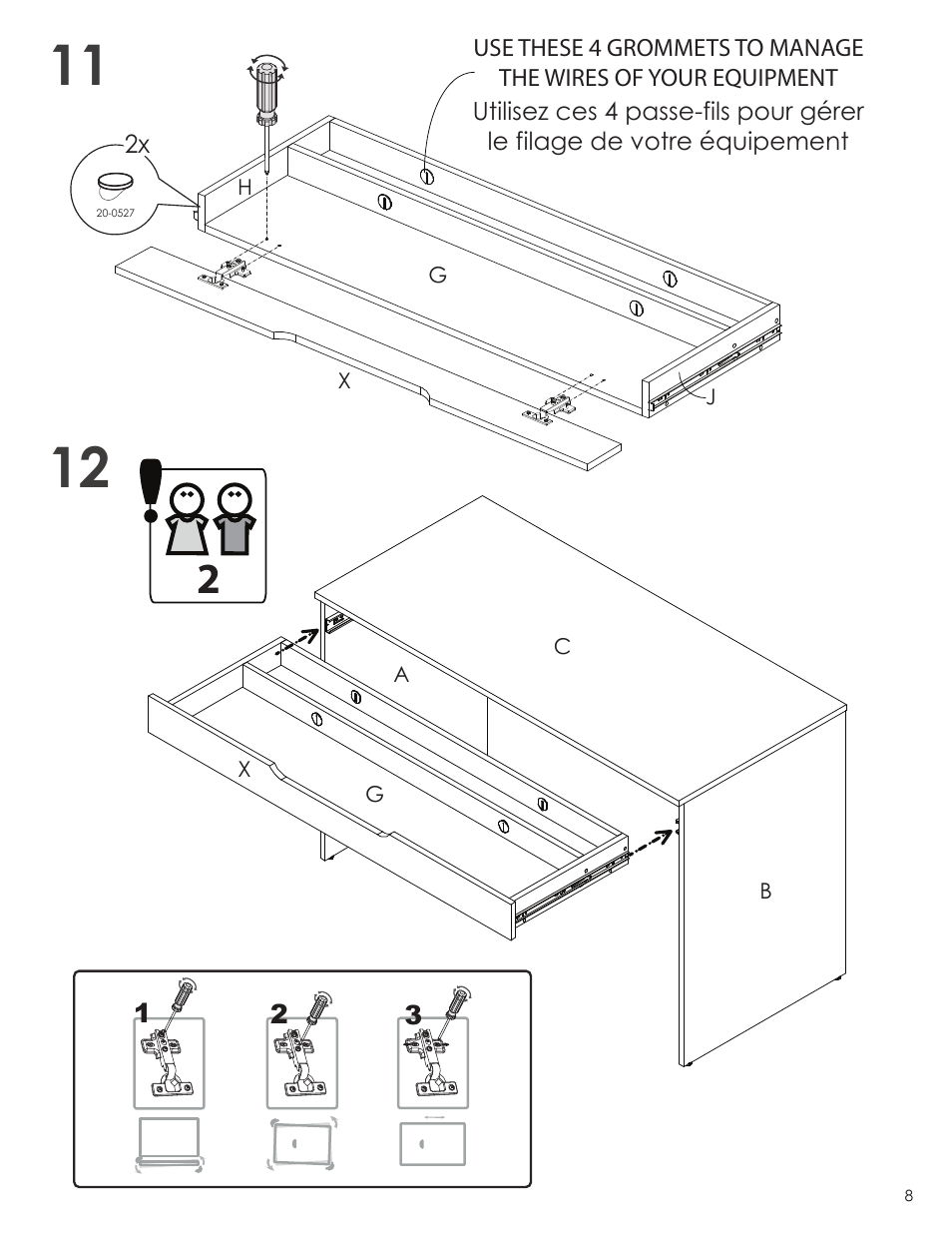 Nexera Next Collection - Desk (601806) User Manual | Page 8 / 9