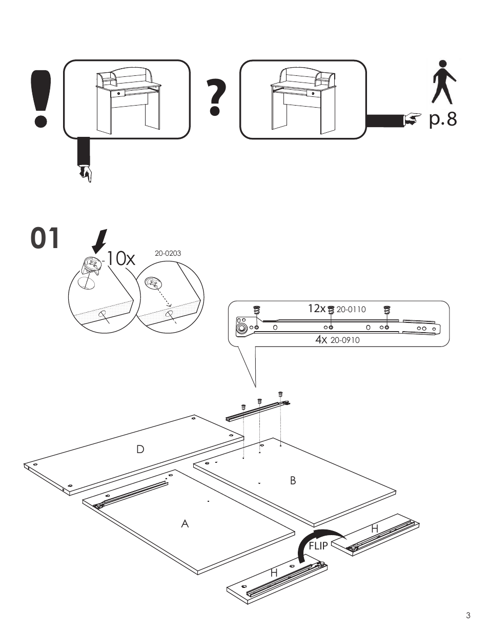 P. 8 | Nexera Alegria Collection - Desk (5642) User Manual | Page 3 / 15