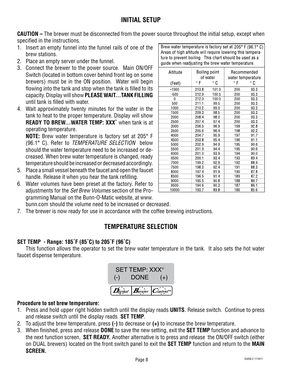 Bunn Dual TF DBC With Smart Funnel DUAL068000 User Manual | Page 8 / 10