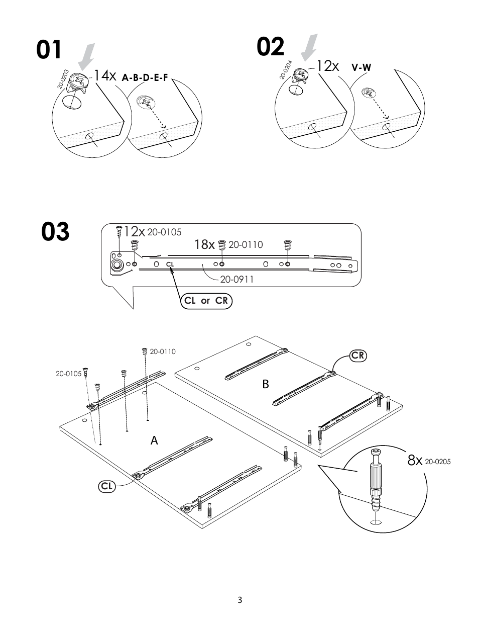 18x 12x | Nexera Nocce Collection - 6-Drawer Dresser (401206) User Manual | Page 3 / 12