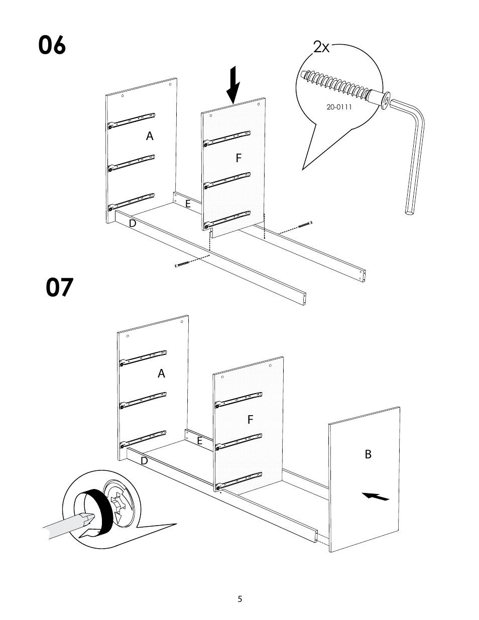 Nexera Nocce Collection - 6-Drawer Dresser (401206) User Manual | Page 5 / 12