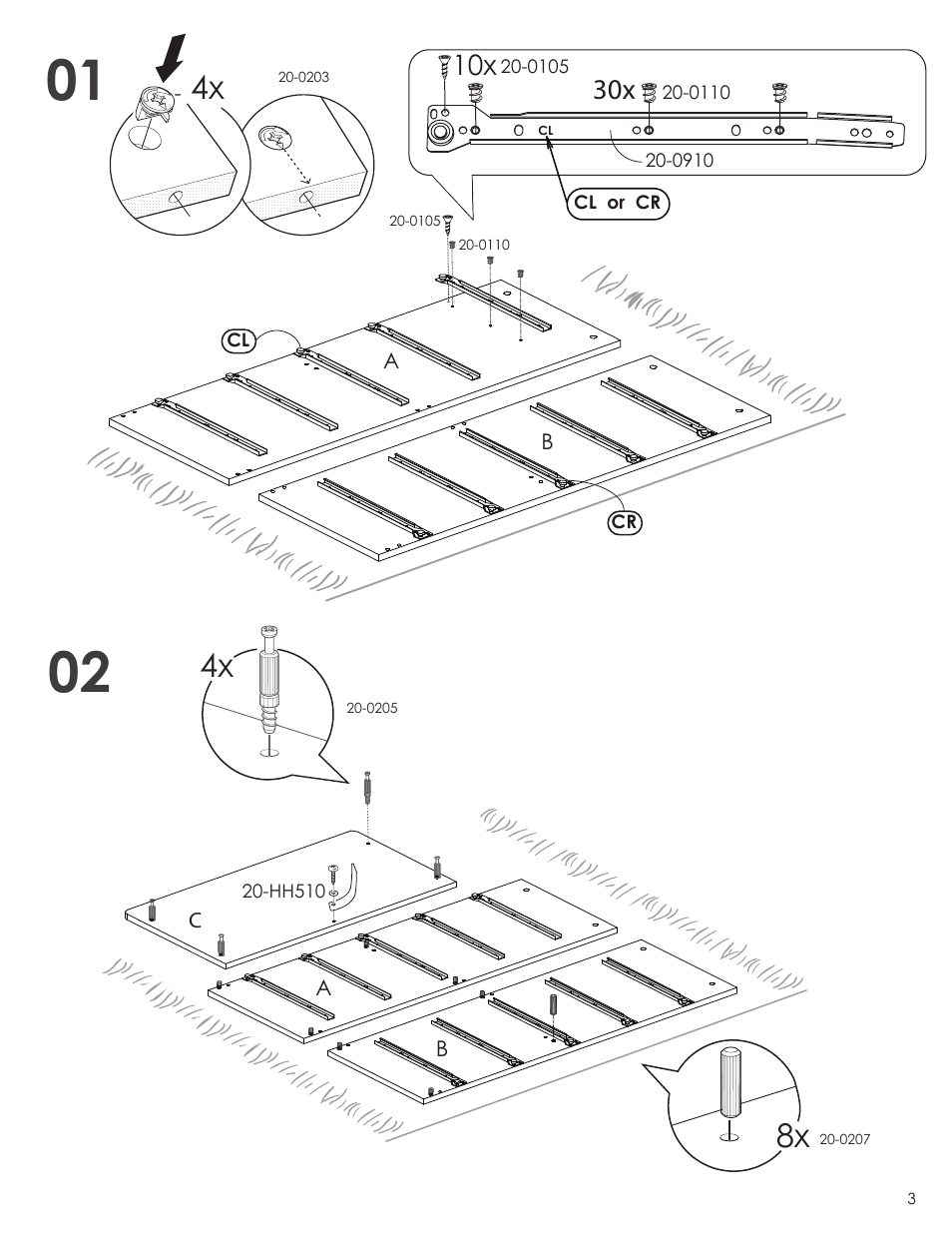 30x 10x | Nexera Alegria Collection - 5-Drawer Chest (5605) User Manual | Page 3 / 8