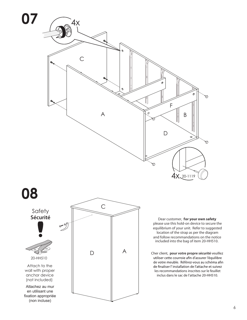 Nexera Taxi Collection - 5-Drawer Chest (332503) User Manual | Page 6 / 10