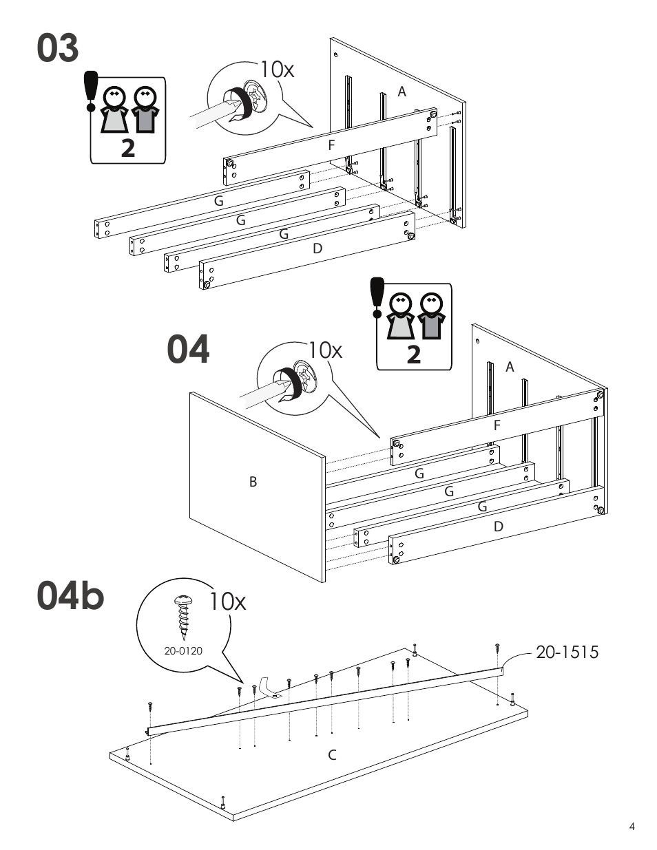 Nexera Avenue Collection - 4-Drawer Chest (223406) User Manual | Page 4 / 11