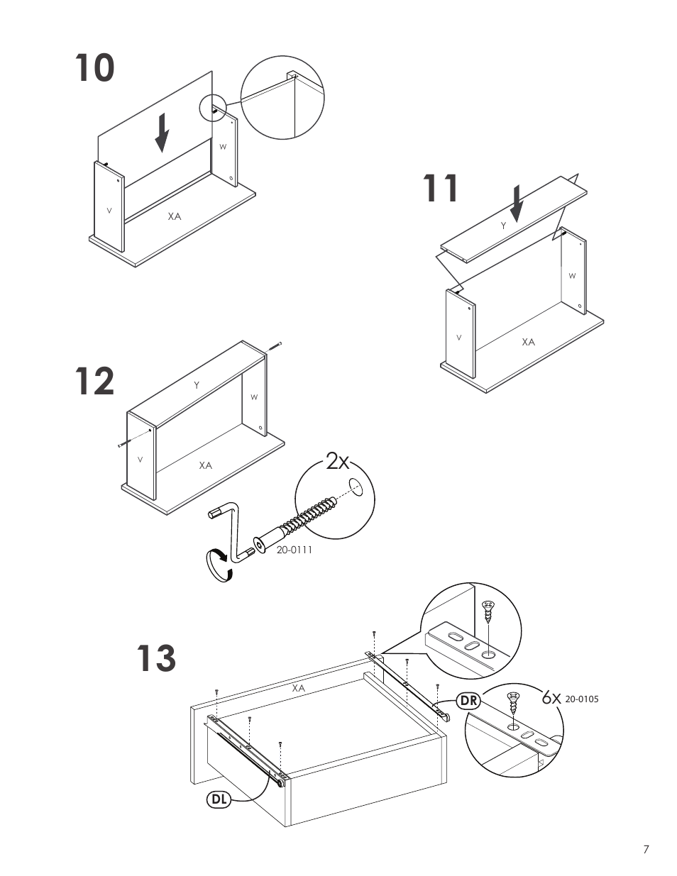 Nexera Avenue Collection - 4-Drawer Chest (223406) User Manual | Page 7 / 11