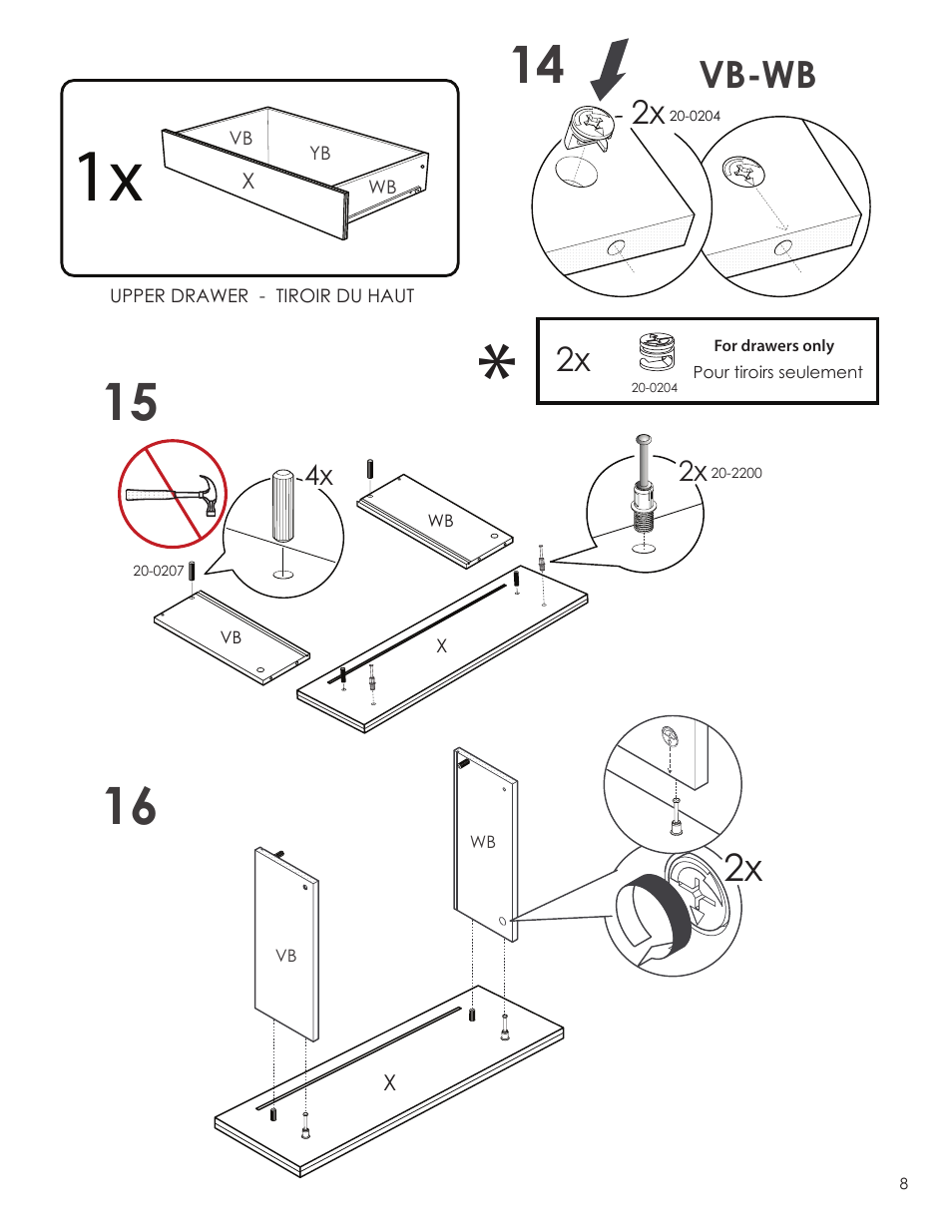 Vb-wb | Nexera Avenue Collection - 4-Drawer Chest (223406) User Manual | Page 8 / 11