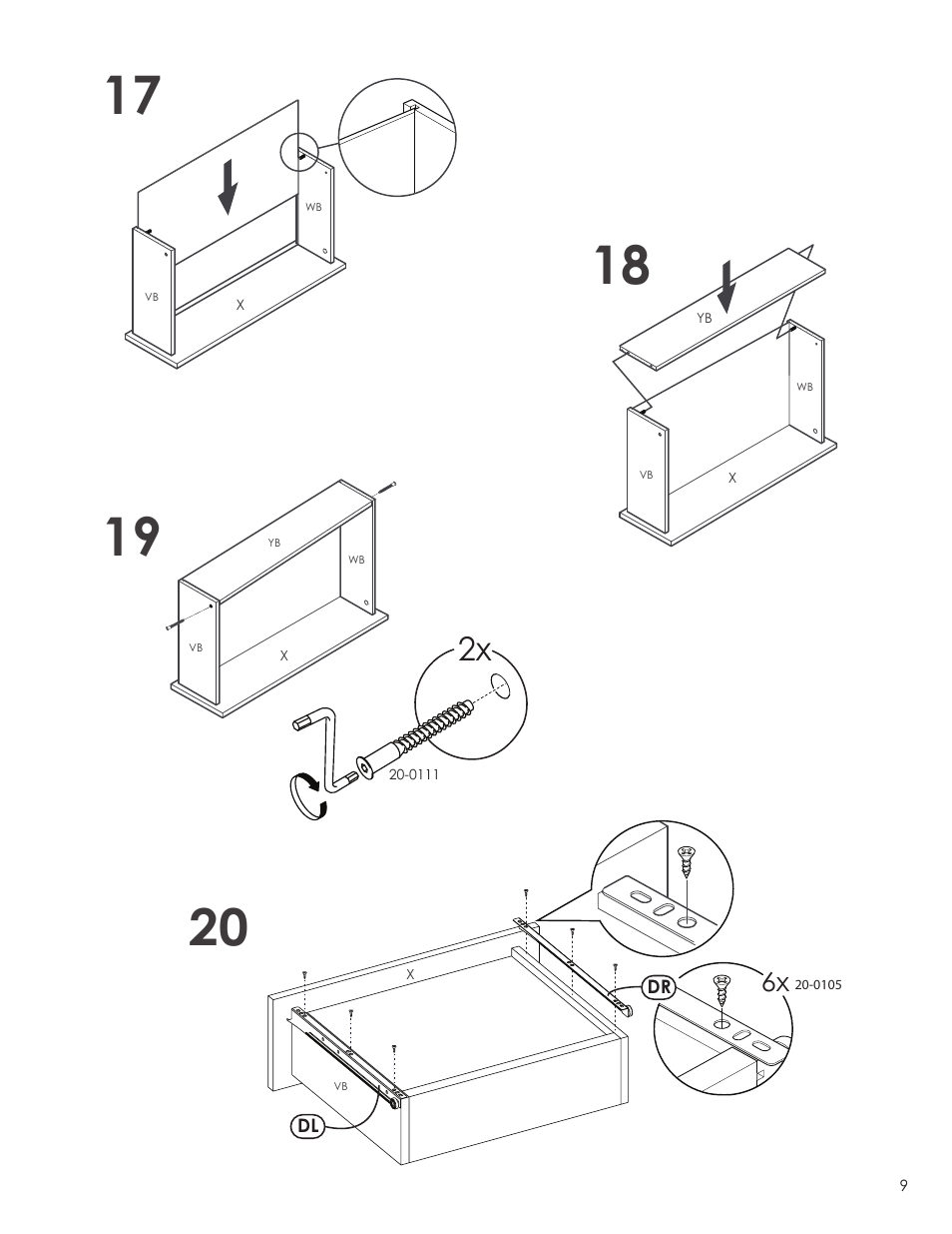Nexera Avenue Collection - 4-Drawer Chest (223406) User Manual | Page 9 / 11